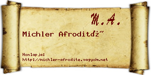 Michler Afrodité névjegykártya